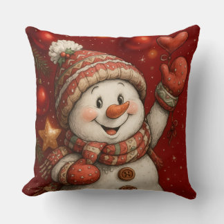 A warm winter motive for love and friendship throw pillow