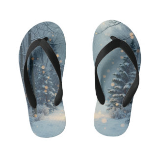 A warm winter story kid's flip flops