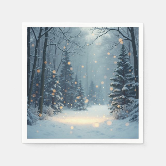 A warm winter story napkin (Front)