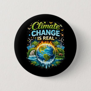 A Warming World 2 Inch Round Button