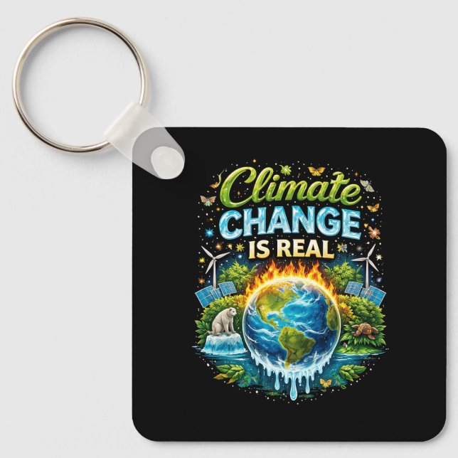A Warming World Keychain (Front)