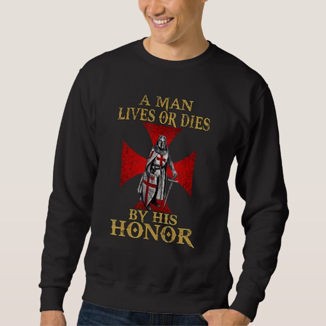 A Warrior Of Christ Crusader Knights Templar Sweatshirt (Front)