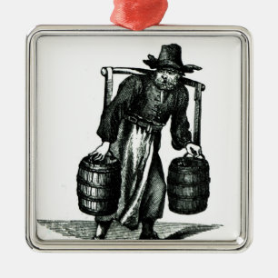 A Water Carrier Metal Ornament