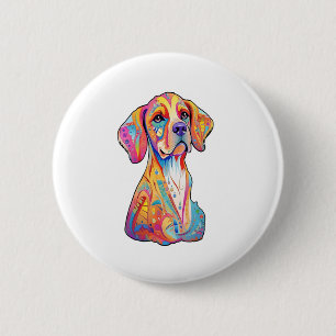 A Watercolor Dog  2 Inch Round Button