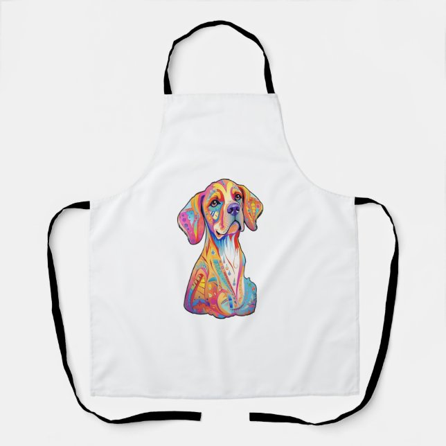 A Watercolor Dog  Apron (Front)