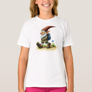 A Watercolor Painting of a Happy Gnome T-Shirt