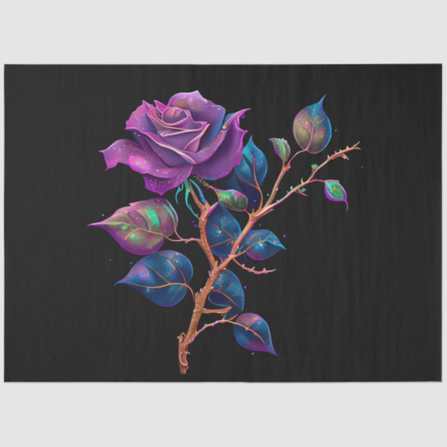 A Watercolor Rose Clipart Series Design 7 Tissue Paper (Front)