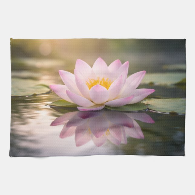 A Waterlily Kitchen Towel (Horizontal)