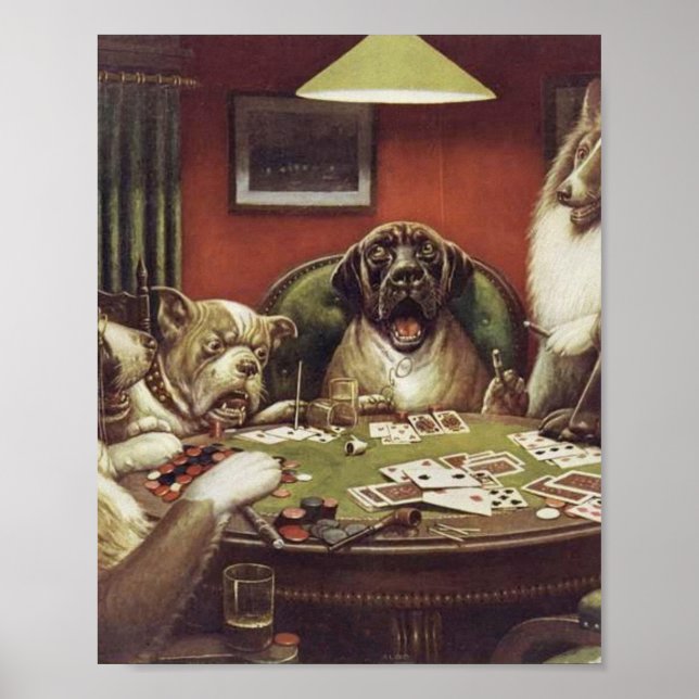 A Waterloo - Dogs Playing Poker - Cassius Coolidge Poster (Front)