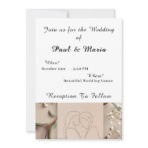 A Wedding Elegant Modern Invitation