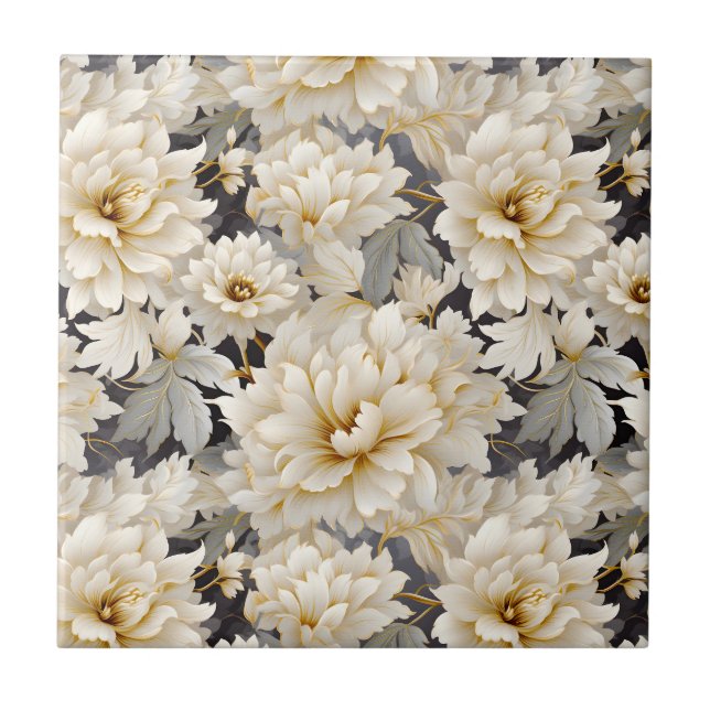 A Wedding Floral Series Design 10 Tile (Front)