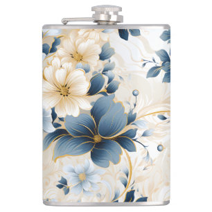 A Wedding Floral Series Design 12 Hip Flask