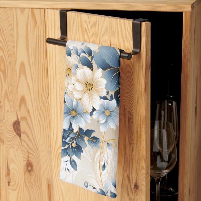 A Wedding Floral Series Design 12 Kitchen Towel (Thirds Fold)