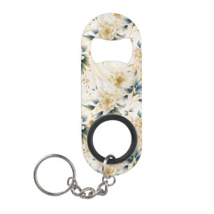 A Wedding Floral Series Design 1 Keychain Bottle Opener