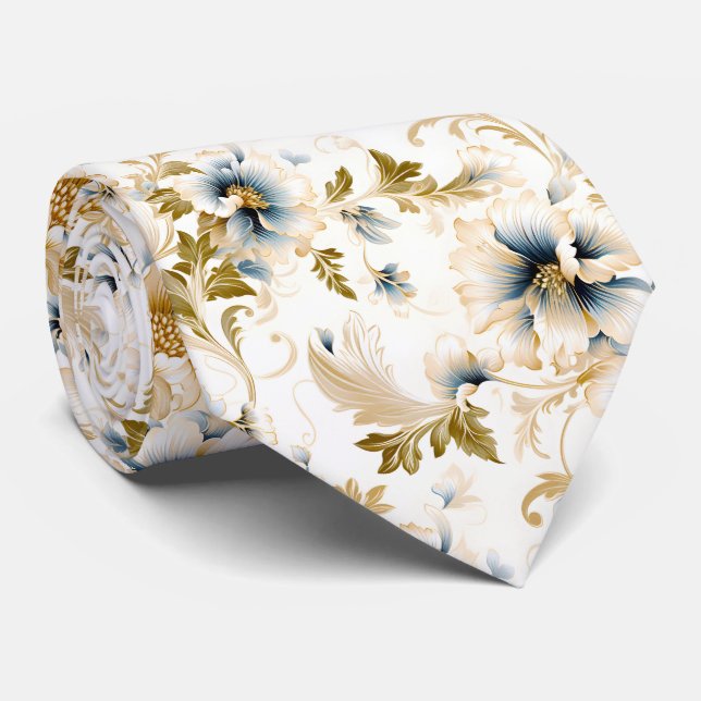A Wedding Floral Series Design 3 Tie (Rolled)