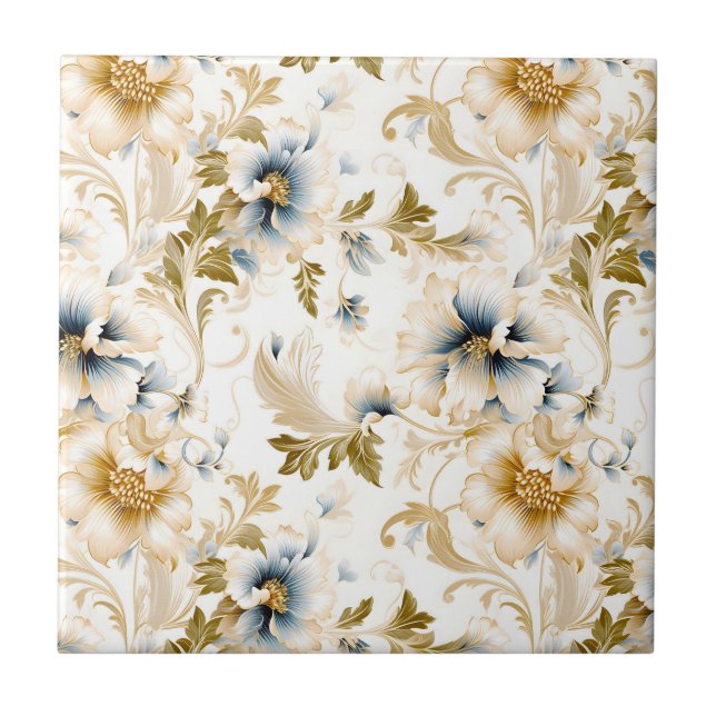 A Wedding Floral Series Design 3 Tile (Front)