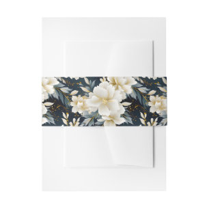A Wedding Floral Series Design 8 Invitation Belly Band
