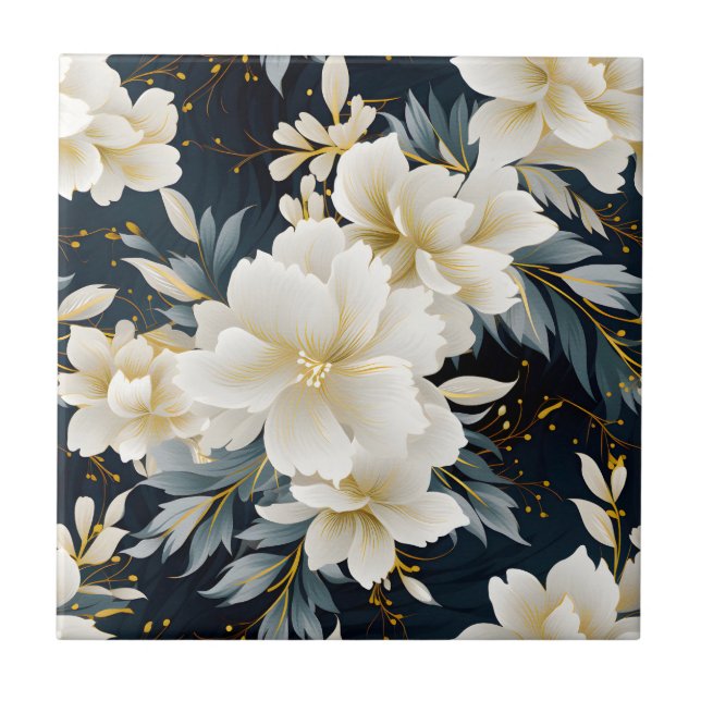A Wedding Floral Series Design 8 Tile (Front)