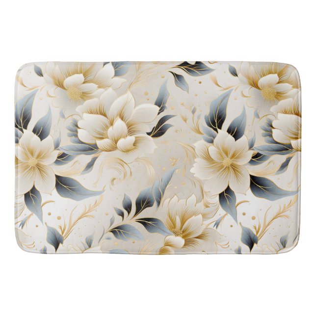 A Wedding Floral Series Design 9 Bath Mat (Front)
