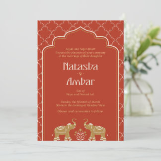 A Wedding Invitation Mixed With Indian Tradition 