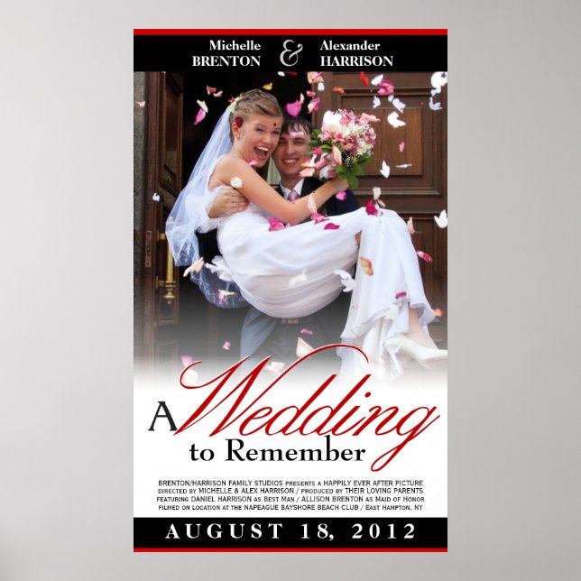 A Wedding to Remember Custom Movie Poster -3 (Front)
