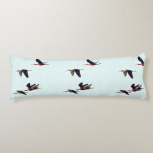 A Wedge of Ibises In Flight Body Pillow