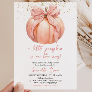 A Wee Baby Fall Highland Cow Baby Shower Invitation