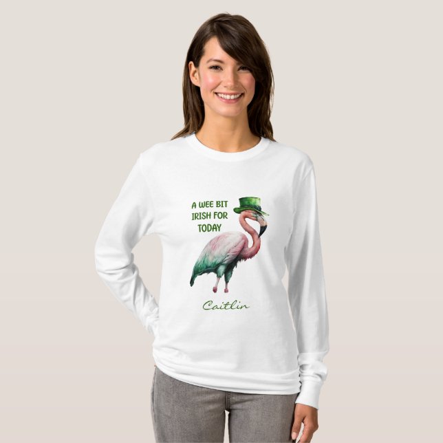 A Wee Bit Irish For Today St. Patrick's Day T-Shirt (Front Full)