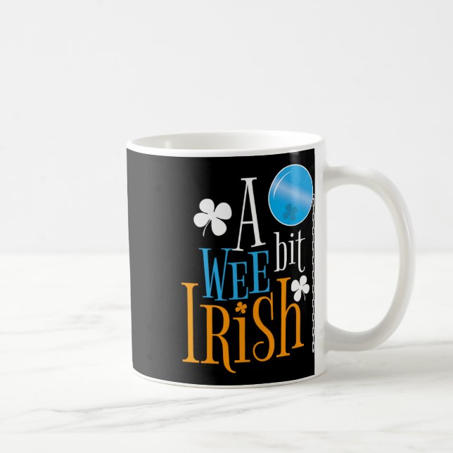 A Wee Bit Irish Pride St Patricks Day Shamrock Gra Coffee Mug (Right)