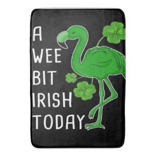 A Wee Bit Irish Today   Lucky Flamingo   Flamingo Bath Mat