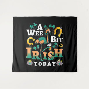 A Wee Bit Irish Today St. Patrick’S Day Flamingo Tapestry