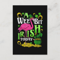 A Wee Bit Irish Today St. Patricks Day Flamingo