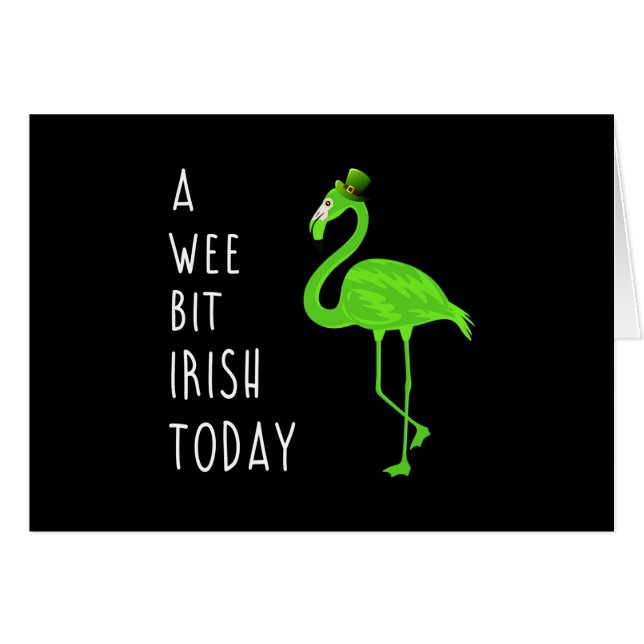 A Wee Bit Irish Today | St. Patty’s Day Flamingo (Front Horizontal)