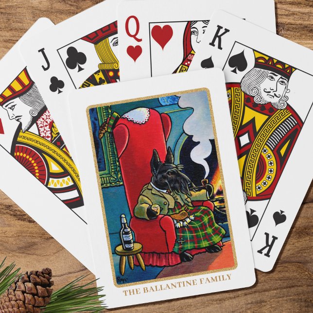 'A wee dram' Scottie Dog Christmas Custom Playing Cards (Creator Uploaded)