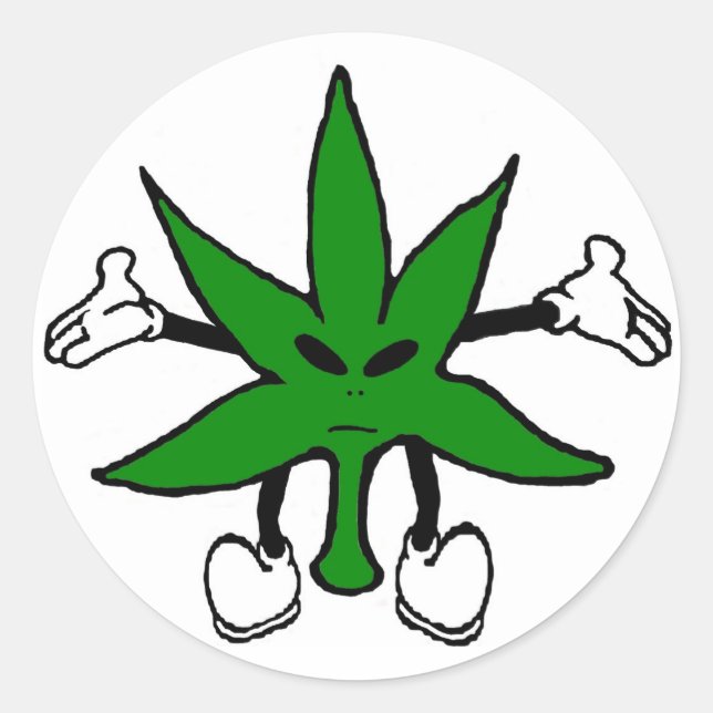 A Weed Alien Sticker (Front)