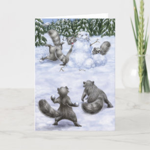 A West Coast Christmas: Raccoons Holiday Card