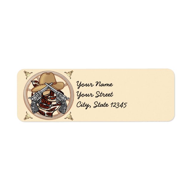 A West Texas Cowboy address Labels (Front)