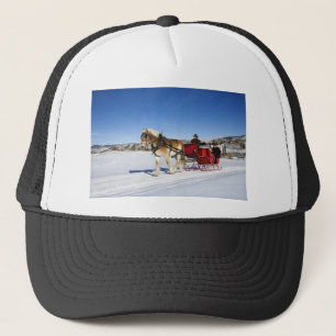 A Western Christmas - Horse Christmas Sleigh Trucker Hat