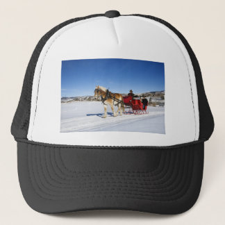 A Western Christmas - Horse Christmas Sleigh Trucker Hat