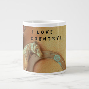 A western mug. I LOVE COUNTRY! Large Coffee Mug