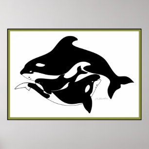 A Whale Family Poster