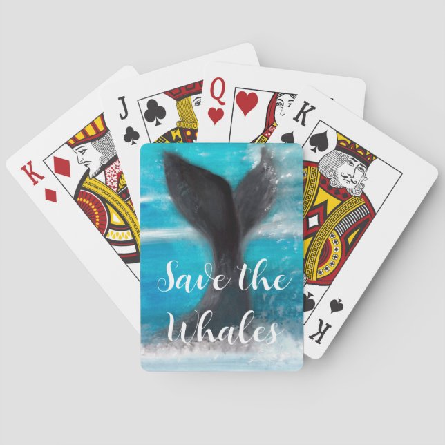 A Whale's Tail - Save the Whales Playing Cards (Back)