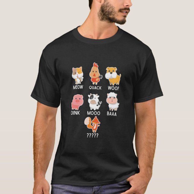 A What Does The Fox Say T-Shirt Animals (Front)