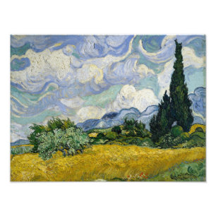 A Wheatfield with Cypresses Van Gogh Photo Print