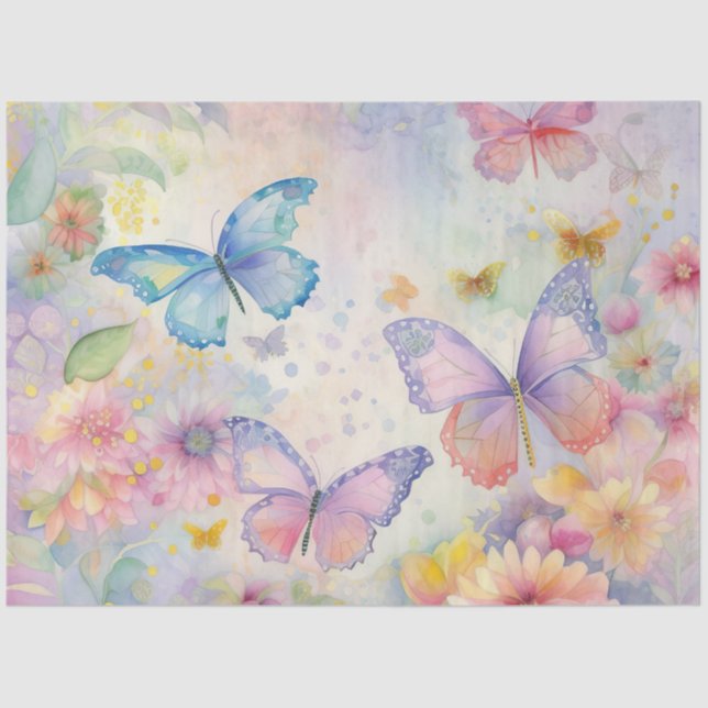 A Whimsical Butterfly Series Design 2 Tissue Paper (Front)