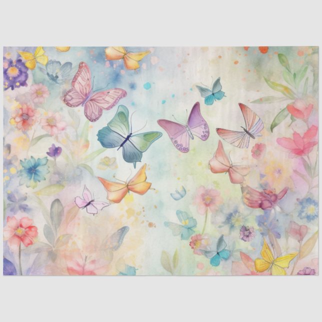 A Whimsical Butterfly Series Design 5 Tissue Paper (Front)