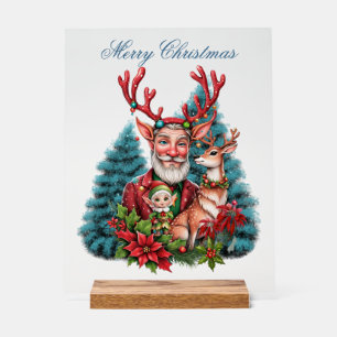 A whimsical Christmas illustration, Acrylic Sign