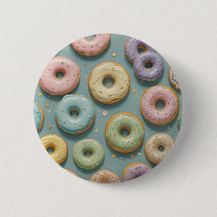 A Whimsical Pastel Donut Dream 2 Inch Round Button