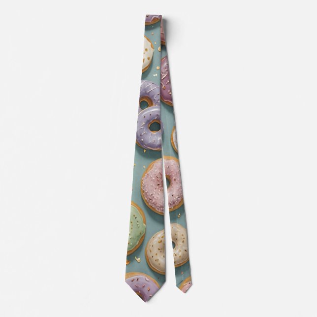 A Whimsical Pastel Donut Dream Tie (Front)
