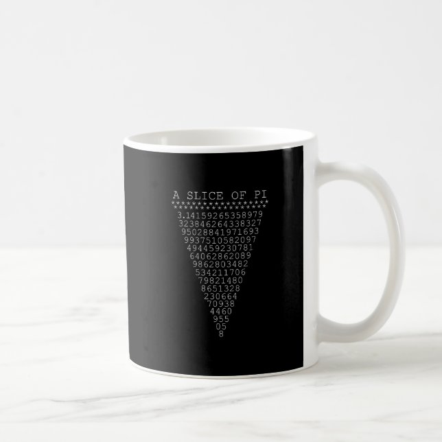 A Whimsical Slice of Pi Coffee Mug (Right)